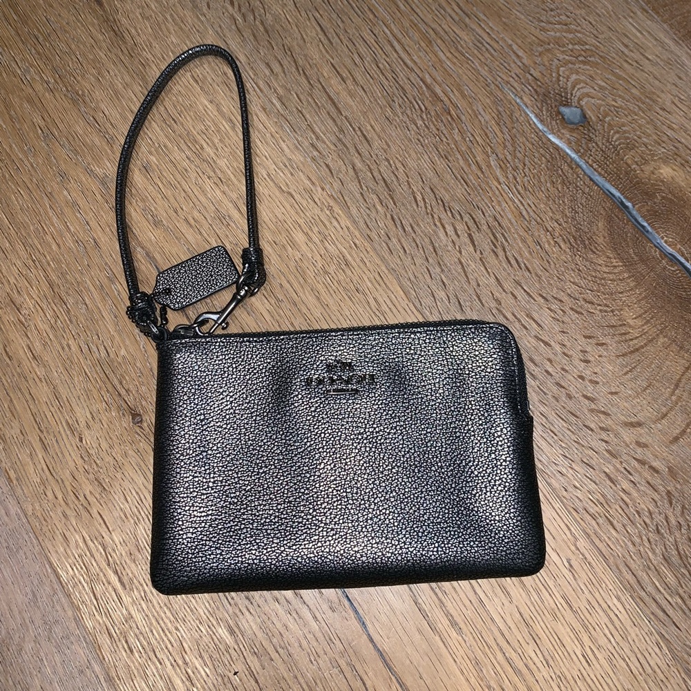 Metallic Coach wristlet